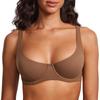 DOBREVA Unlined Balconette Bra for Women, with Underwire,