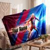 Erling Haaland Personalisierte Fleecedecke Mit Fußballlogo, Individueller Name Text Weich Warm Wohnzimmer Überwurfdecke