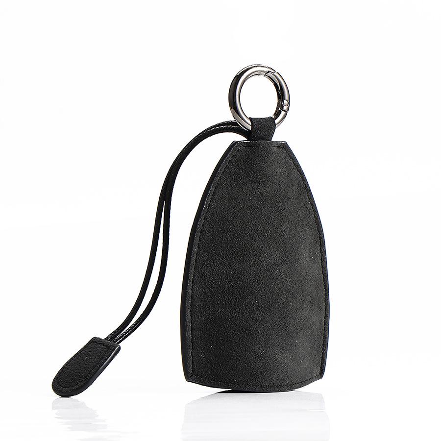 Universal Alcantara Car Key Bag for Men & Women, Compatible with Bentley, Hongqi, Lincoln – Fashionable Pull-Out Keychain.