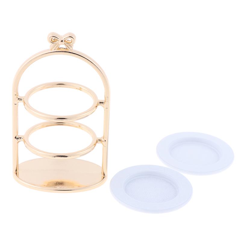 1/12 Dollhouse Miniature Dessert Pan Cake Stand Fruit Tray Doll Kitchen Toys