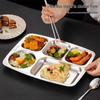 FISDDIS 304 Stainless Steel Multi-Compartment Meal Tray