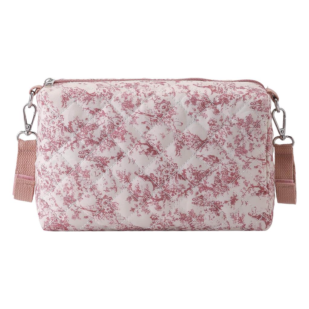 Floral Outdoor Diaper Bag Multifunctional Reusable Portable Stroller Organizer Bags with Stroller Hooks for All Strollers