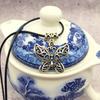 Fashion Necklace Accessories Bohemian Jewelry Miao Silver Sapphire Silver Flower Natural Chalcedony Short Clavicle Necklace
