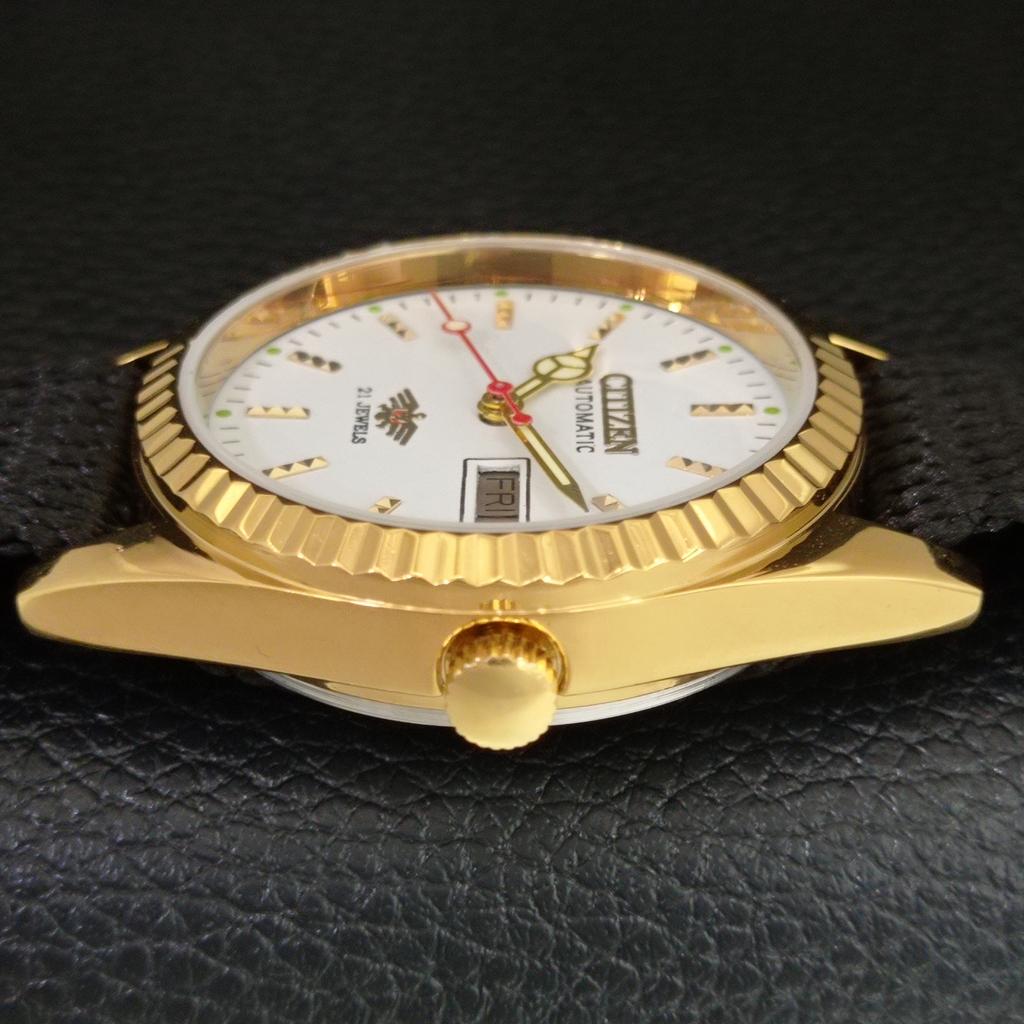 JAPAN VINTAGE REFURBISHED CITIZEN AUTOMATIC 8200 MENS WHITE DIAL WATCH A445279-1