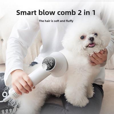 Sèche-cheveux pour animaux de compagnie intégré Souffleur de poils de chien Peigne à poils de chat Séchage rapide Bain Teddy pour petits chiens