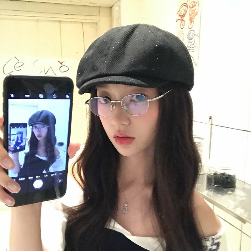 Autumn and Winter Casual Starry Clouds Beret Korean Versatile Face Showing Small Octagonal Hat Fashionable Windproof Painter Hat