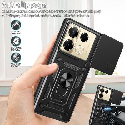 Pro Infinix Note 40 Pro 5G Pouzdro Slide Camera Armor Pouzdro na telefon Pro Infinix Note 40 Pro Plus Note40 40Pro Držák s kroužkem Zadní kryt