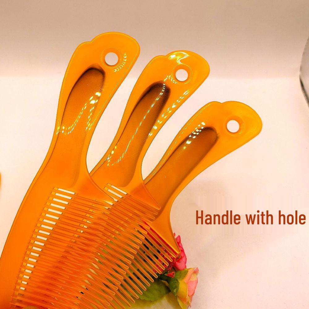 Durable Large Ox Tendon Comb - Sturdy, No-Shed Plastic Comb for Women, Straight Hair