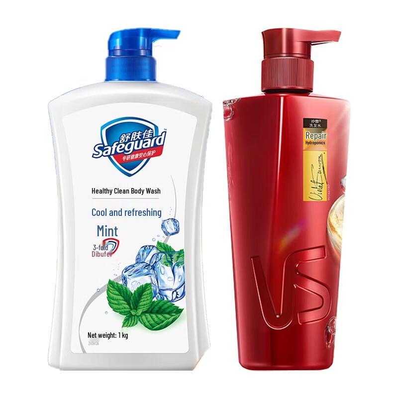 

Safeguard Mint Shower Gel & Vidal Sassoon Shampoo Combo