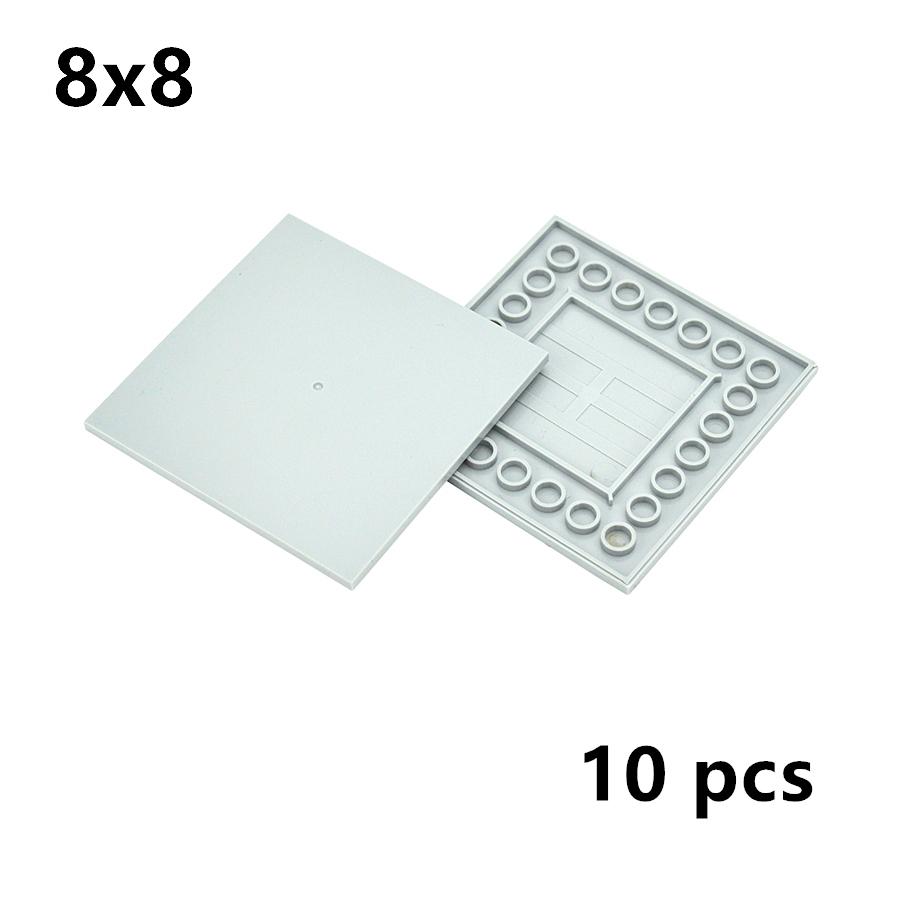 DIY Smooth Flat 4x4 6x6 8x8 8x16 Tile Building Blocks Assembles Particles Light Board Bricks 4*4 6*6 8*8 8*16 Plate Creative Toy