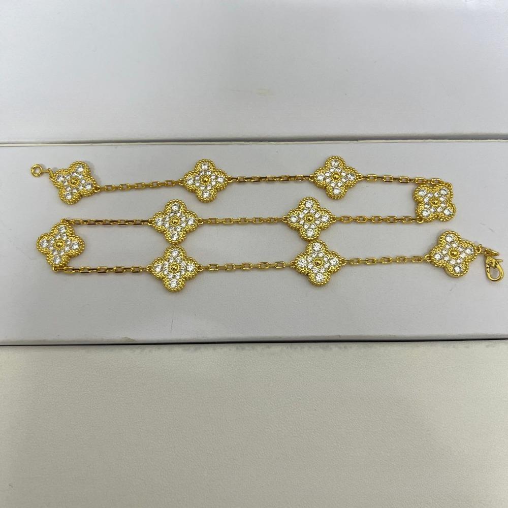 Four-leaf Clover Ten-flower Necklace Thin Light Luxury Ins High-end Collarbone Chain