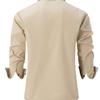 Cross-border New Fashion Men's Clothing Spring and Autumn Cotton Men's Color Matching Business Slim Casual Shirt Long-sleeved Shirt