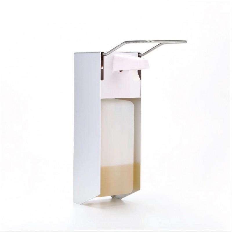Manual Elbow-Press Soap Dispenser Hospital Clinic 1000ml Plastic Aluminum Drop Spray Type