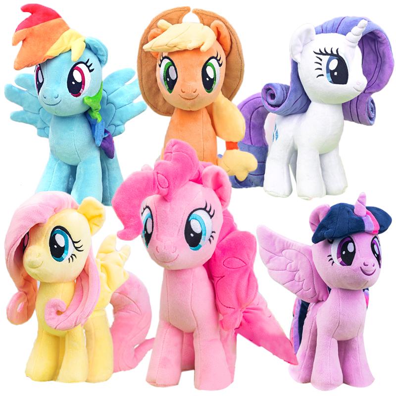Hq My Little Pony Plush Toys Twilight Sparkle Pinkie Pie Rarity Fluttershy Applejack Rainbow Dash Stuffed Doll Kid Xmas Gift