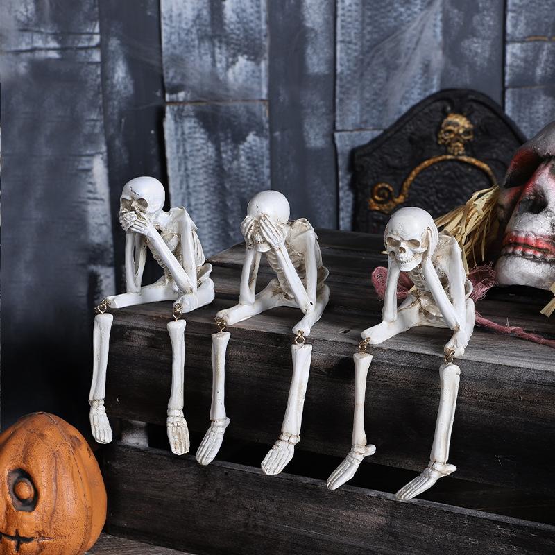 Halloween Decorations, Creative Skull Skeletons, Resin Crafts, Halloween Party Ornaments, Bar Decoration Ornaments