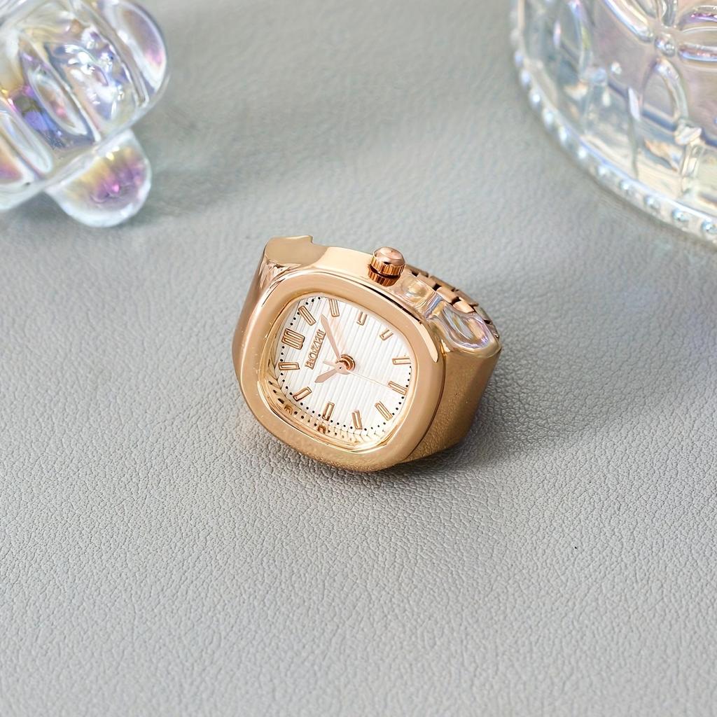 1pc Ring Watch Triangle New Retro Pocket Watch Fashion Trend Mini Finger Watch Ring Watch Real Watch Can See Time