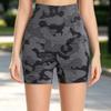 Pantaloncini da Yoga a Vita Alta da Donna Senza Cuciture Controllo Pancia Elasticizzati Pantaloncini da Allenamento Traspiranti Asciugatura Rapida Pantaloncini Sportivi per Esercizio Corsa Palestra