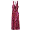 Women's Autumn New European and American Style Fashion Flower Print Midi Dress