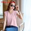 Silk Cotton Sleeveless Vneck T Shirt For Women With Breathable Fabric Summer Casual Wear