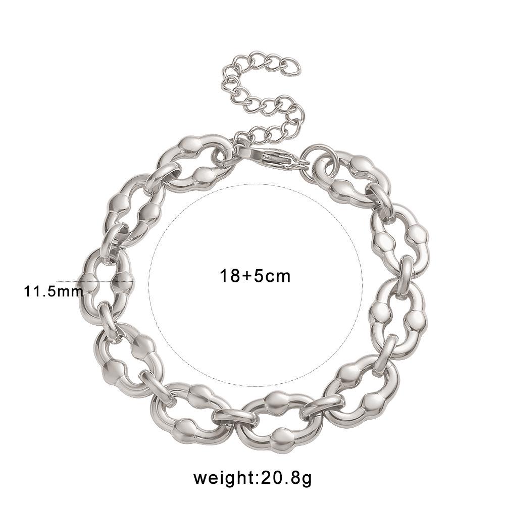 Geometric Hollow Oval Necklace Chain - Unisex Light Luxury Jewelry Design