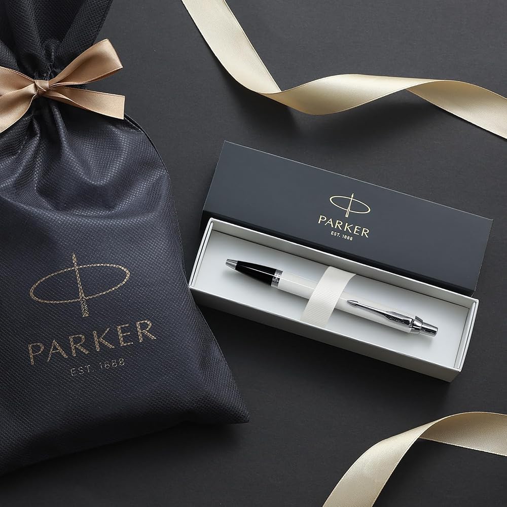 PARKER Parker Ballpoint Pen, IM, White CT, Medium, Oily Brand, Wrapping Bag, Gift Box Included, P...