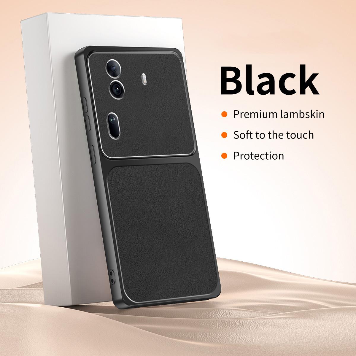Luxury Lychee Texture Phone Case for OPPO Reno11 Pro Reno 11 Pro 11Pro 5G China Global Original Faux Lambskin Plating Back Cover OPPO Reno11 Pro