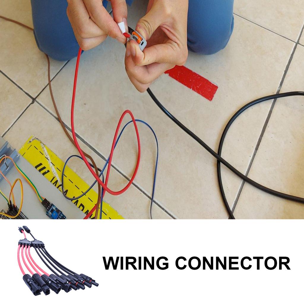 Uprgades Solar Panel Cable Connectors 10AWG Y Branch Adapter Tool Frees Installation for Parallel Connection of 2 Panels
