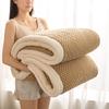 New Ins Style Double-Sided Fleece Waffle Blanket - Multifunctional & Warm