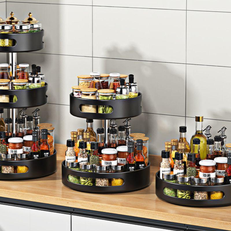Robusto portaspezie da cucina girevole per olio, sale, salsa di soia e aceto