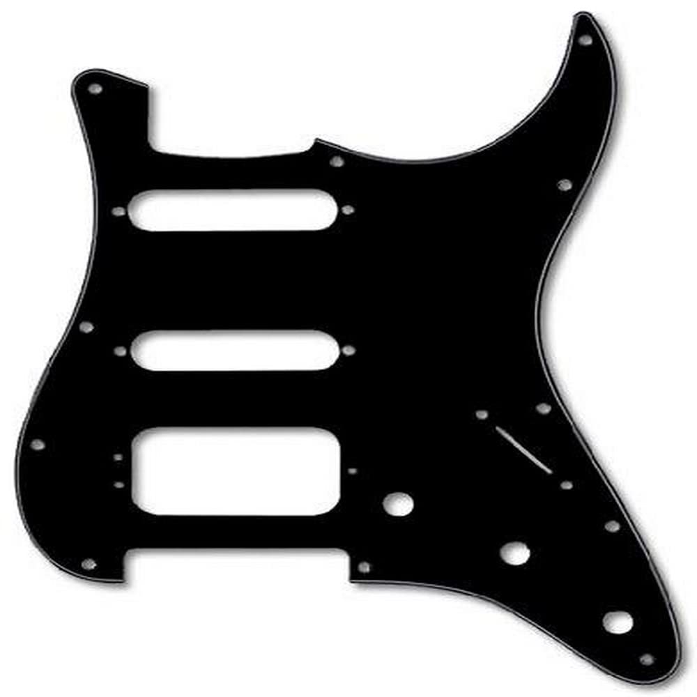 

Защитная накладка Fender Pickguard, Stratocaster HSS, крепление на 11 отверстий (Крепление на 3 винта HB), Черный, 3-слойный