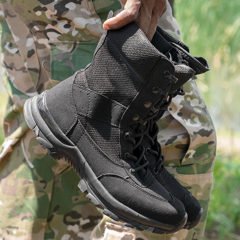 Fashion 2026 New Men Summer Training High-Top Ultra-Light Breathable Mesh Outdoor Workwear Security Boots