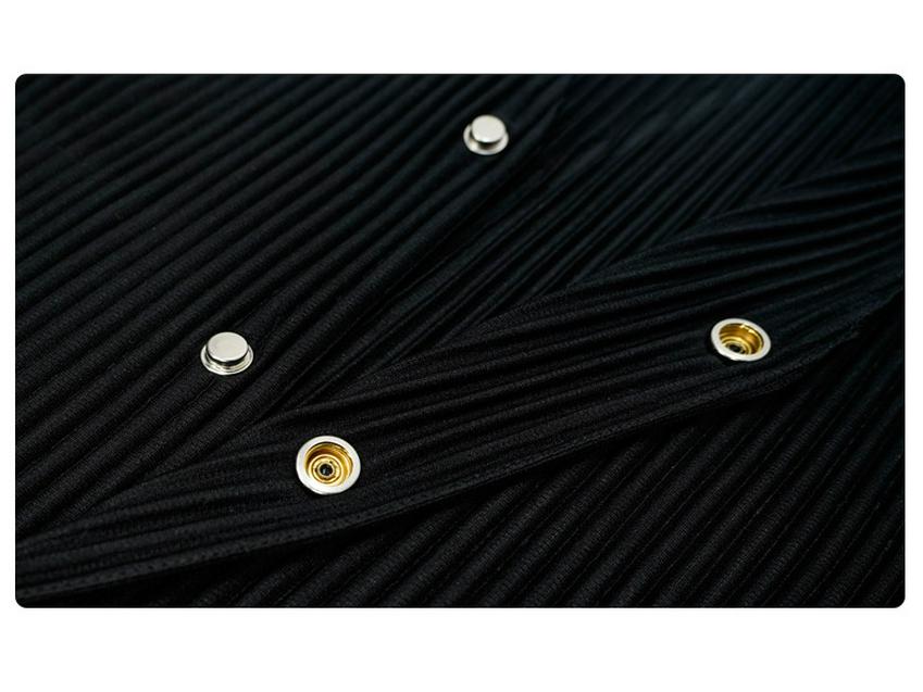 2024 Miyake Pleats Pánská bunda bez límce - Tenký, prodyšný a pohodlný jarní kardigan