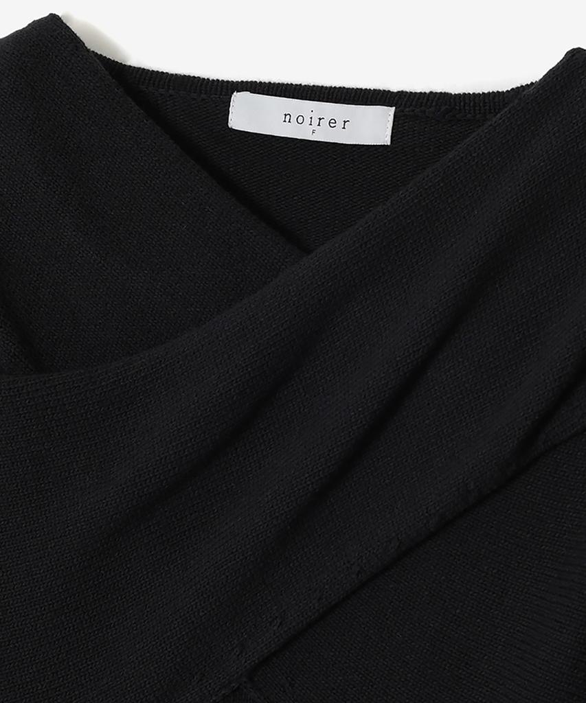 Noir For Woman Drape Layered Knit Dress (Black)