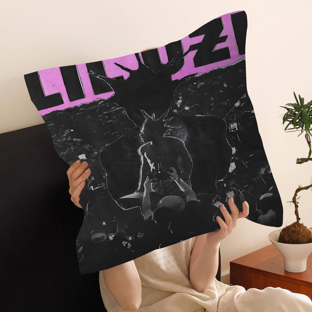 Rapper Lil Uzi Vert Pink Pillow Cushion Cover Pillowcase Living Room Sofa Home Decor Customized