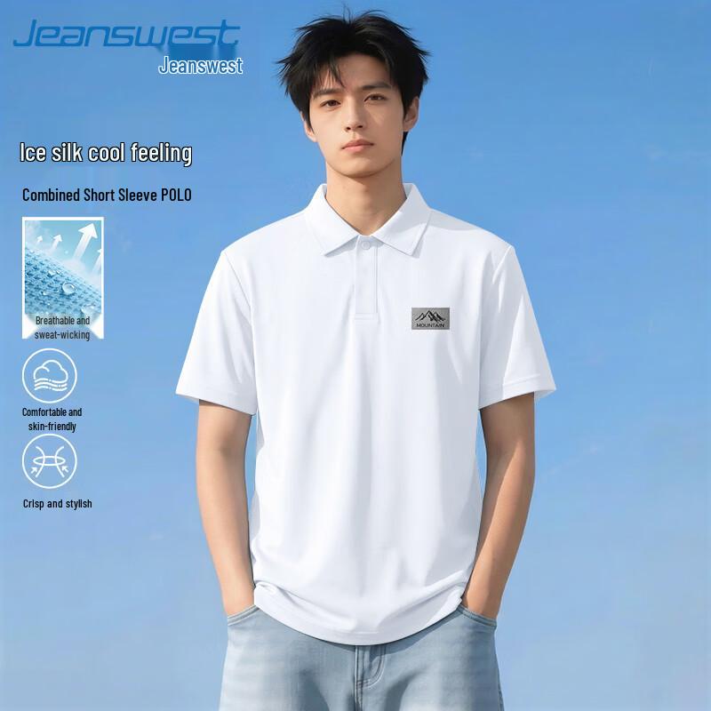 Jeanswest Men s Ice Silk Quick-Dry Polo T-Shirt 3XL