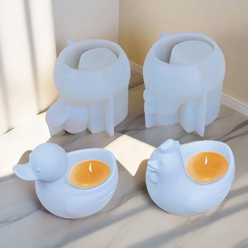 Silicone Craft Moulds Succulent Planter Mold Animal Shape Silicone Flowerpot Molds Suitable for Flowerpot Candle Holders