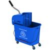 20L Kompakter Wischmopp-Eimer auf Rädern, mit Wasserabtrennplatte - Blau