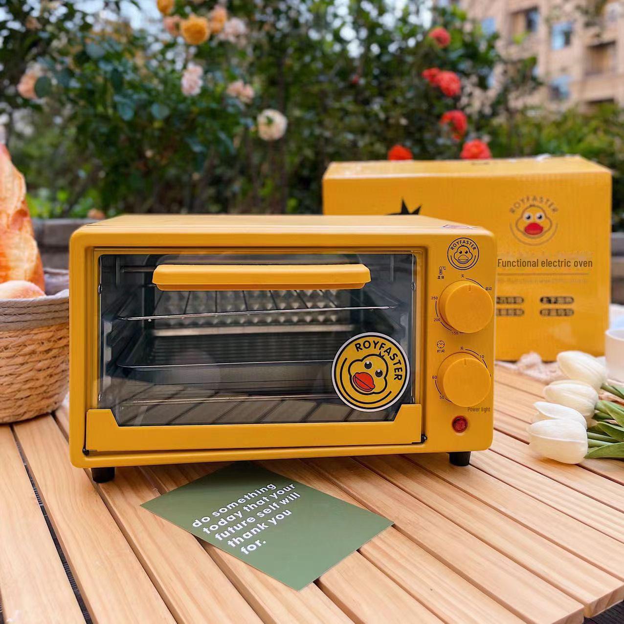 

Многофункциональная электрическая духовка Yellow Duck с большой вместимостью жёлтый