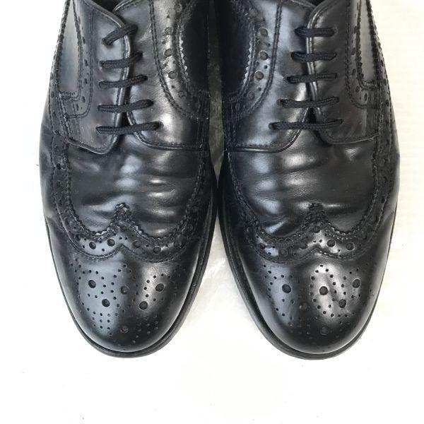 Vintage/REGAL Imperial Grade/Goodyear Welt Leather Wingtip Shoes/25.0EE/Black/Business Dress Shoes(USED)
