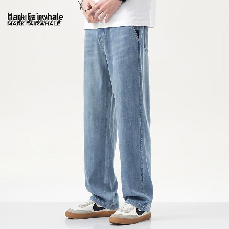 Mark Fairwhale Men s Lyocell Blend Straight-Leg Pants 32 светло-синий