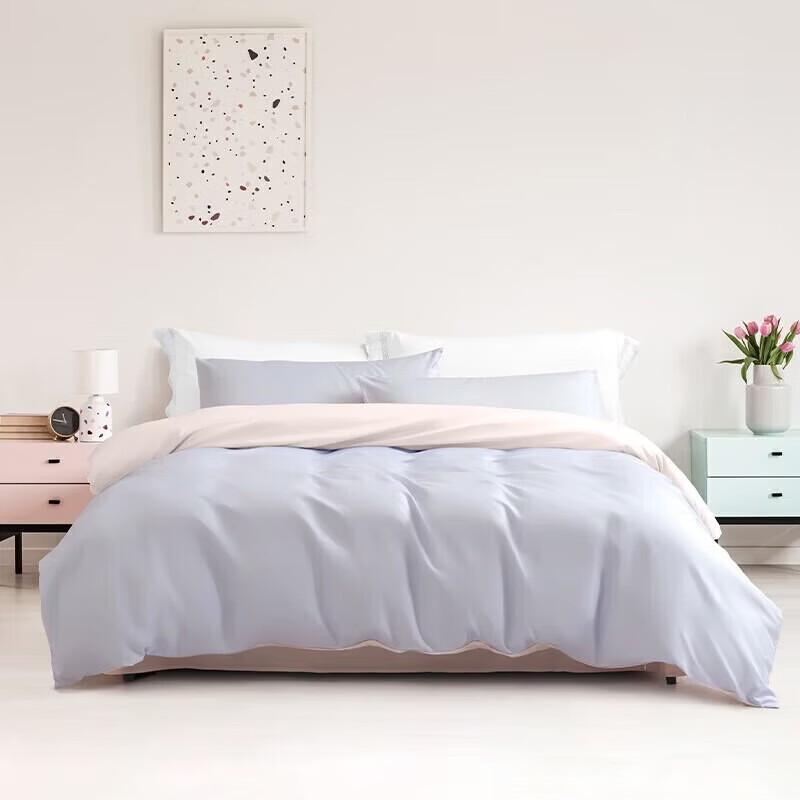 Mercury Home Textiles Nano Pearl Fiber Brushed Solid Color Four-Piece Bedding Set