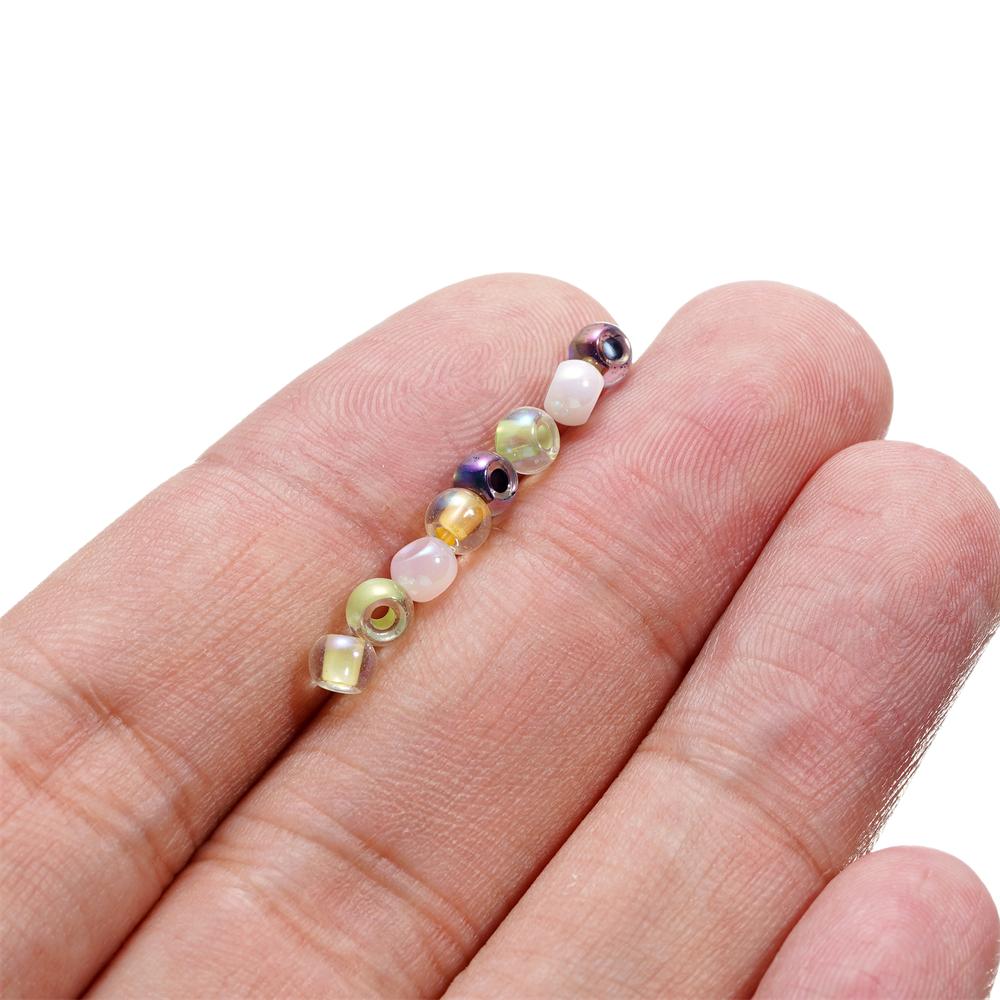10g/pack 4mm Glass Round Shape Loose Spacer Seed Beads For Jewelry Making DIY Charm Bracelet Earring Necklace Accessories
