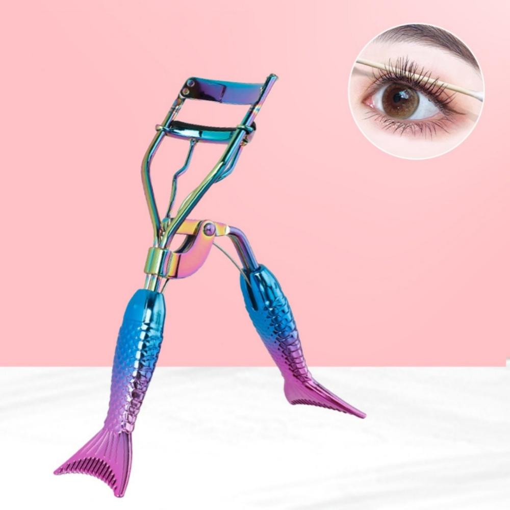 Stainless Steel Eyelash Curler Makeup Tool With Mermaid Tail Handle Simple Beauty Eyelash Multi-color Makeup Curling Tools