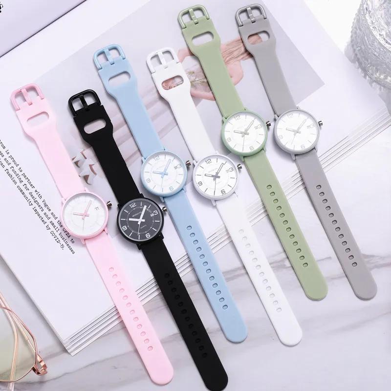 Ceas Digital Simplu Impermeabil pentru Femei Calendar Bandă Silicon Ceas cu Cuarț Ceas de Mână pentru Fete Studente Montre Femme Relogio Feminino