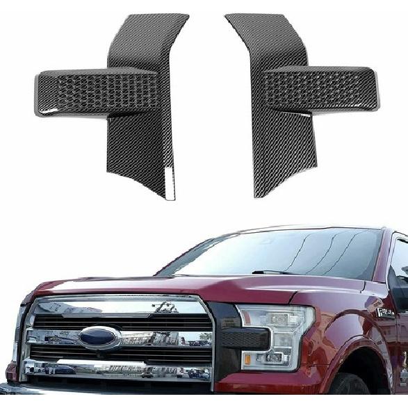Front Bumper Headlight Side Grille ert Cover Decor Trim For Ford F150 2015-20
