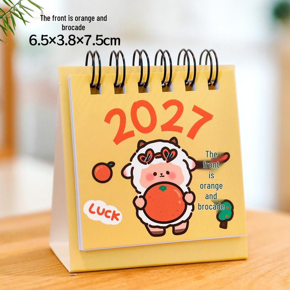 2026 Inspirational Words Mini Desk Planner Calendar - Creative Portable Desktop Ornament