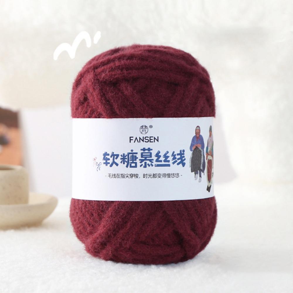 Practical 100g/ Roll Wool Yarn Handmade Knitting Yarn Ball DIY Multicolor Woven Thread For Cushion