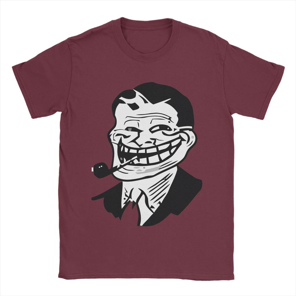 Unisex Trollface Meme Graphic T Shirt Pure Cotton Clothes Novelty Short Sleeve O Neck Tee Shirt Gift Idea TShirts