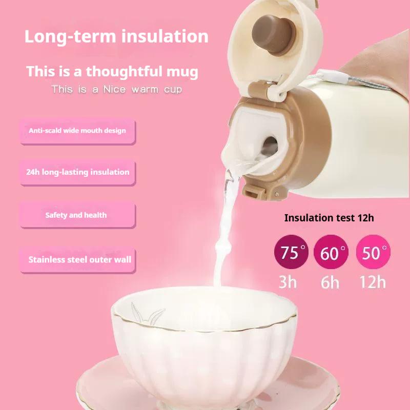 200ML/350ML Stainless Steel Pocket Cup Cute Portable Travel Thermal Coffee Mug Mini Thermos Insulated Cup Sport Water Bottlel