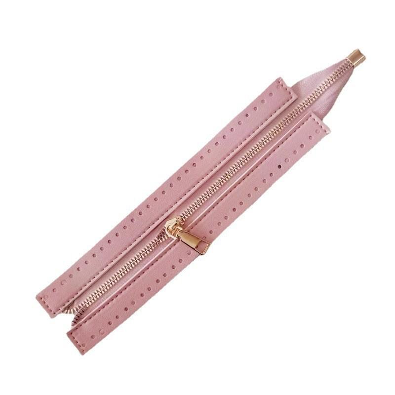 

24cm PU Metal Teeth Zippers for DIY Handmade Bags & Luggage розовый